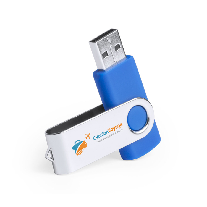 32GB USB Flash Drive with Twist Mechanism and Metal Clip - Burscough Bridge