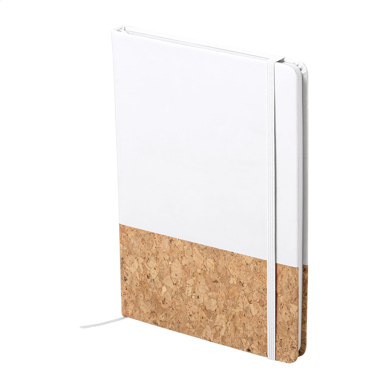 Purroc A5 cork and PU leather notebook with 98 blank sheets and logo