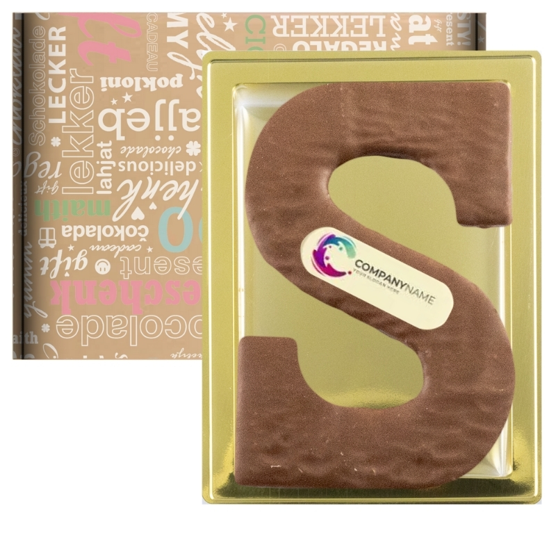 Letter-shaped Chocolate Treat with Personalized Marzipan - Egham
