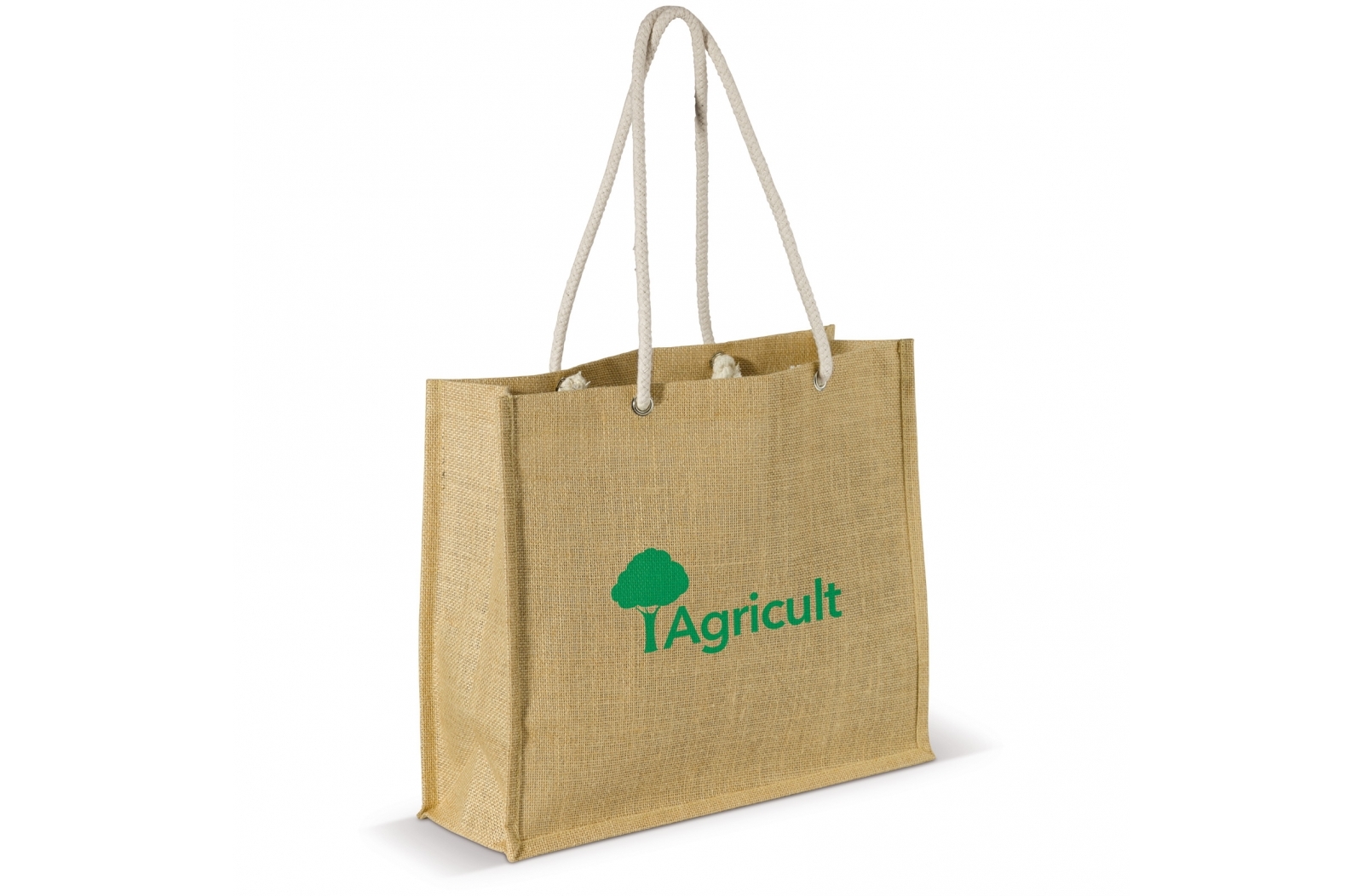 Jute Shopping Bag with Cotton Rope Handles - Osgathorpe