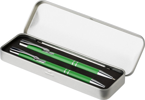 Aluminium Writing Set with Ballpen and Mechanical Pencil - Borwick