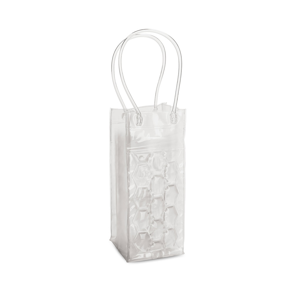 PVC-Kühltasche für 1 Flasche mit 35 cm langen Griffen. 100 x 250 x 100 mm - Abendstern