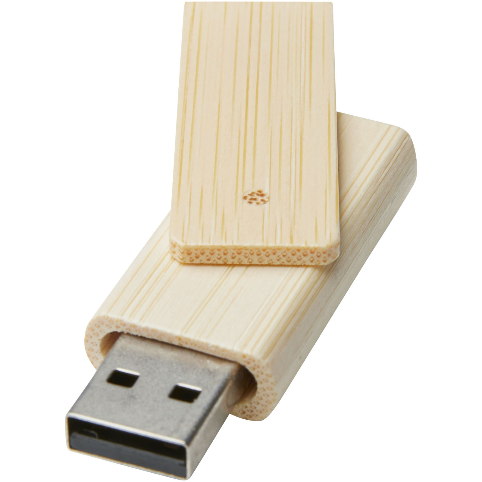16GB bamboo USB flash drive with rotating cover - Mortimer