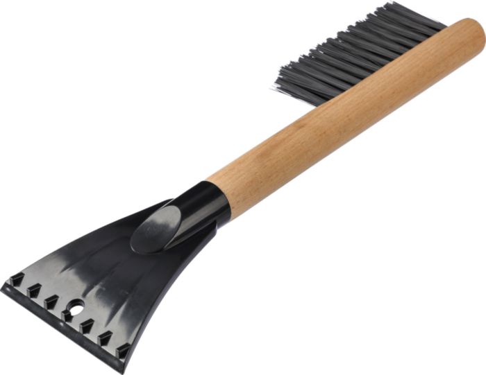 ABS Ice Scraper with Brush and Wooden Handle - Upper Whitley