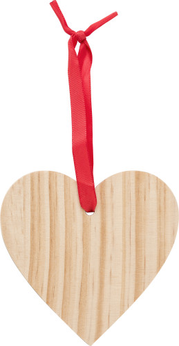 Wooden Heart Christmas Ornament - Exeter