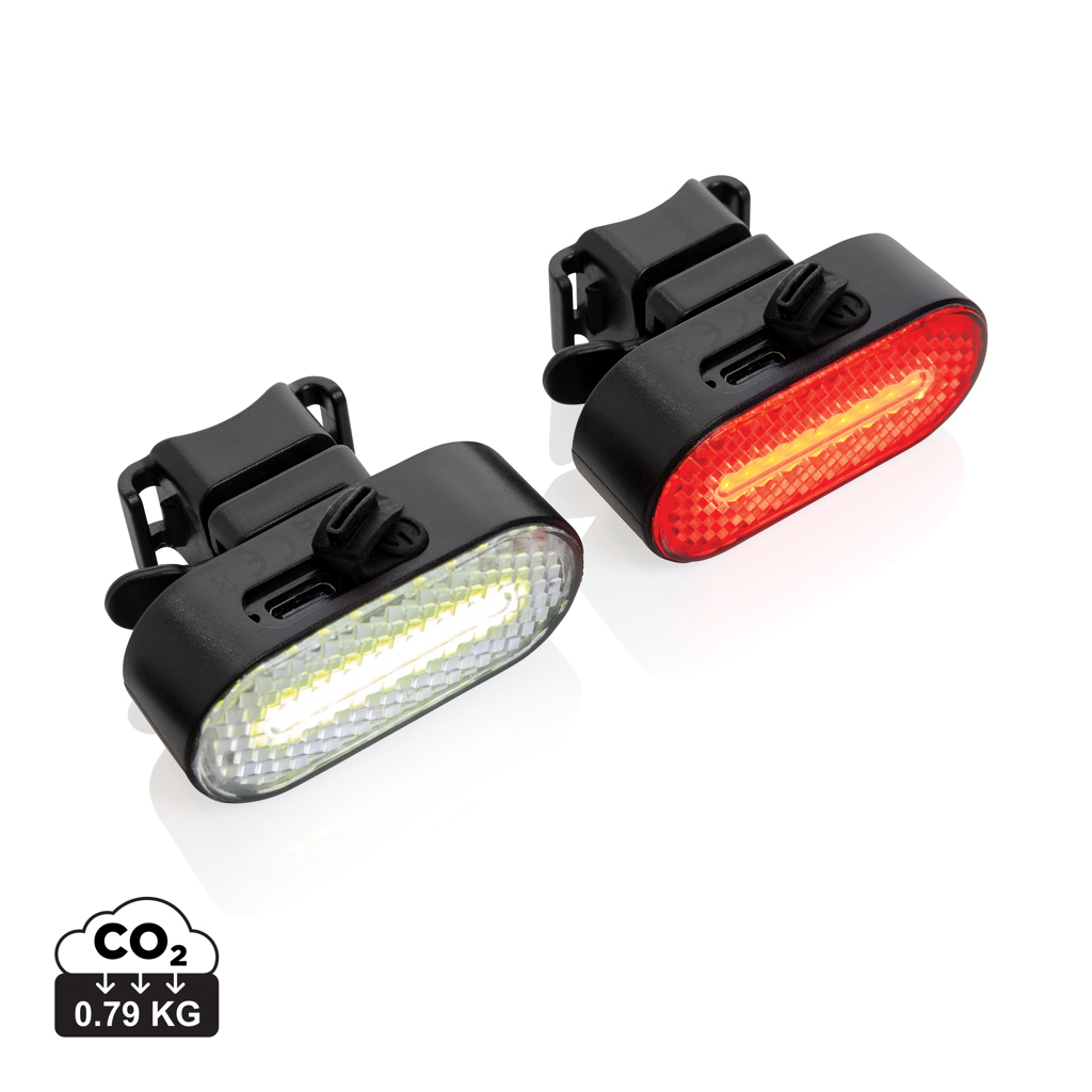 EcoBright RCS Recycled USB Bike Light Set - Everthorpe