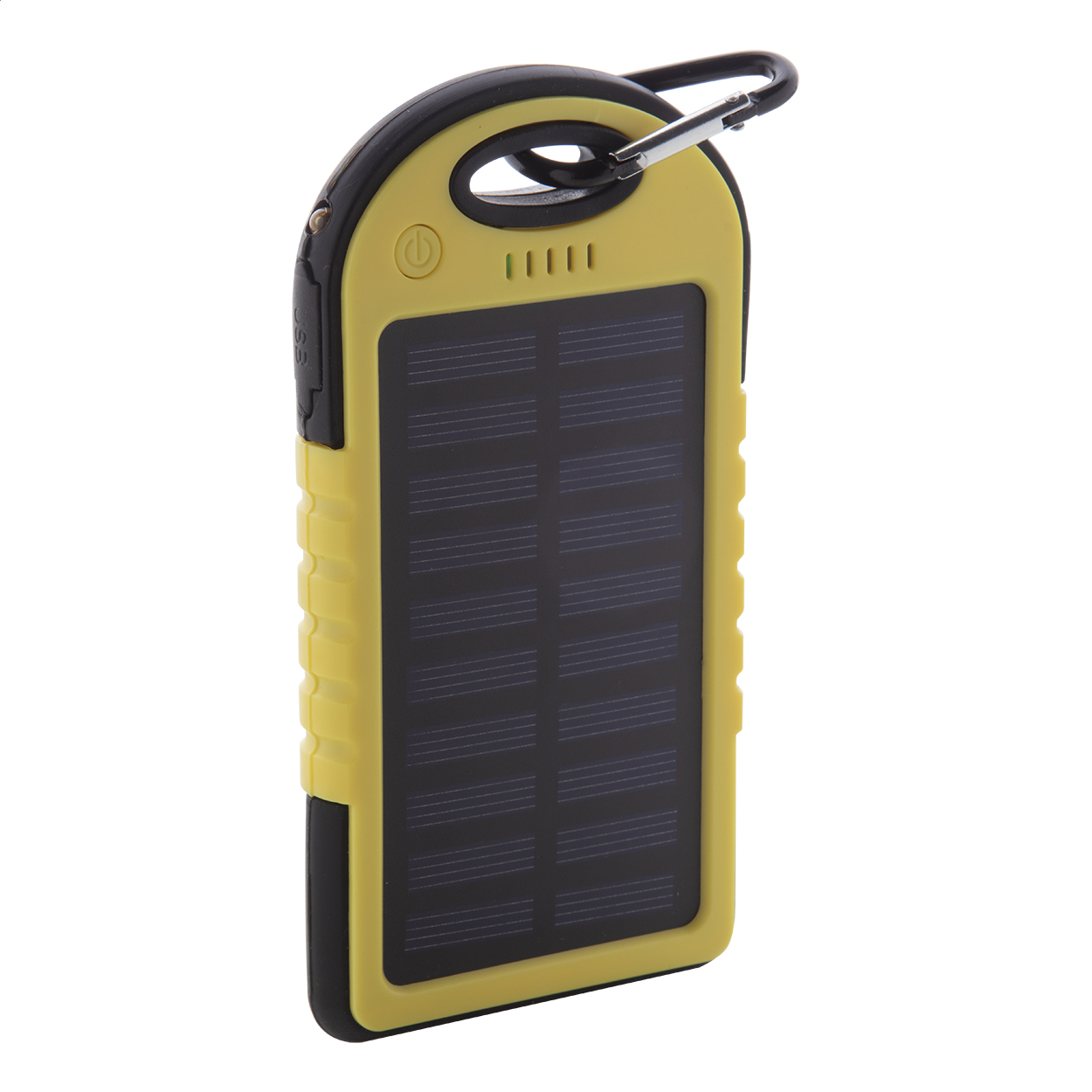 Durabank Powerbank mit Solarlader und LED, 4000 mAh und Ihrem Logo bedrucken mit Logo