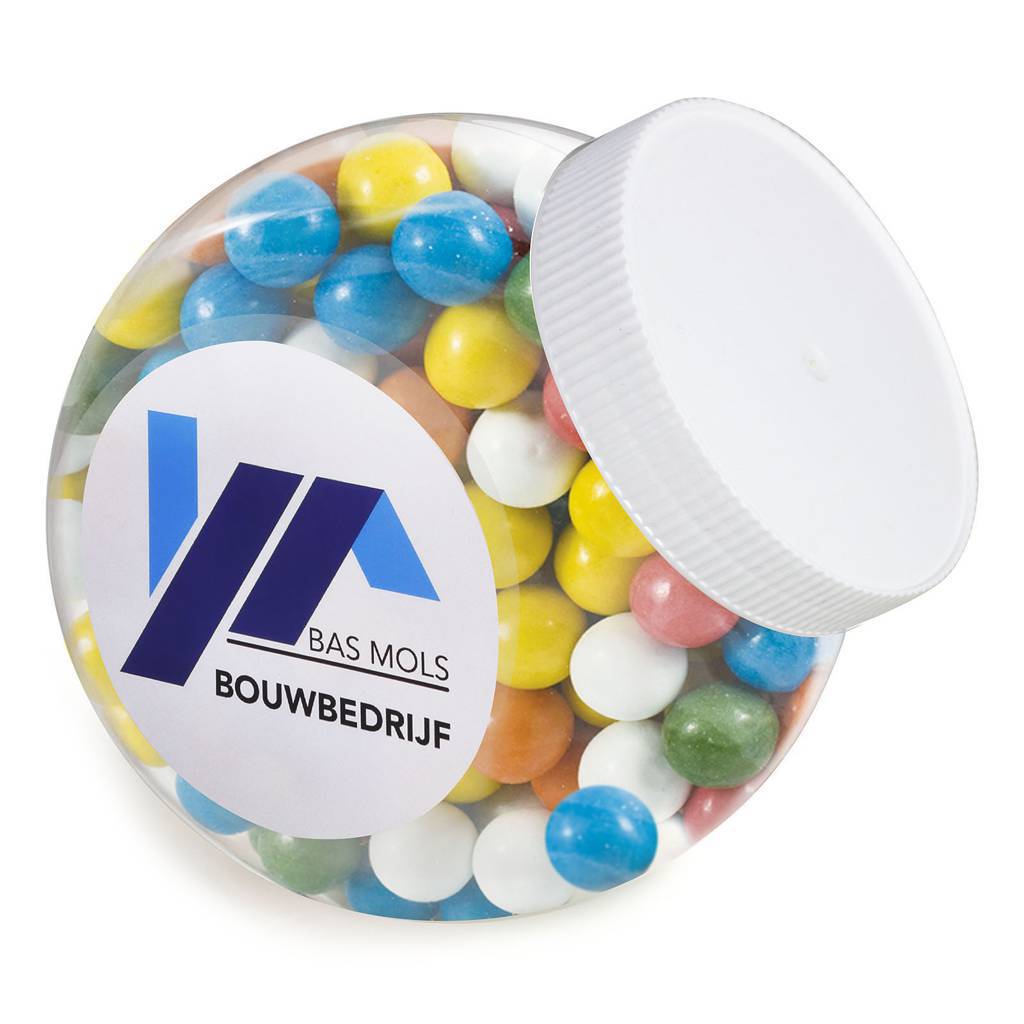 Medium Glass Jar with Silver Lid and Chewing Gummies - Edgbaston