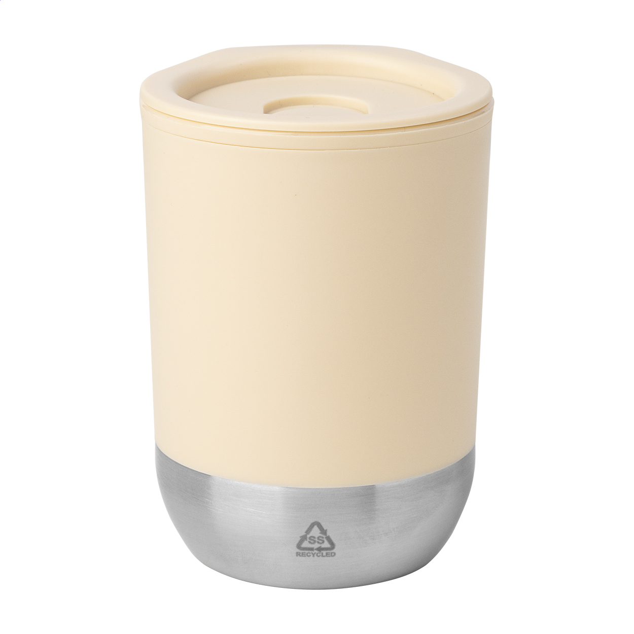 Ferry thermo cup in PP with recycled steel base, 300 ml, with your logo
