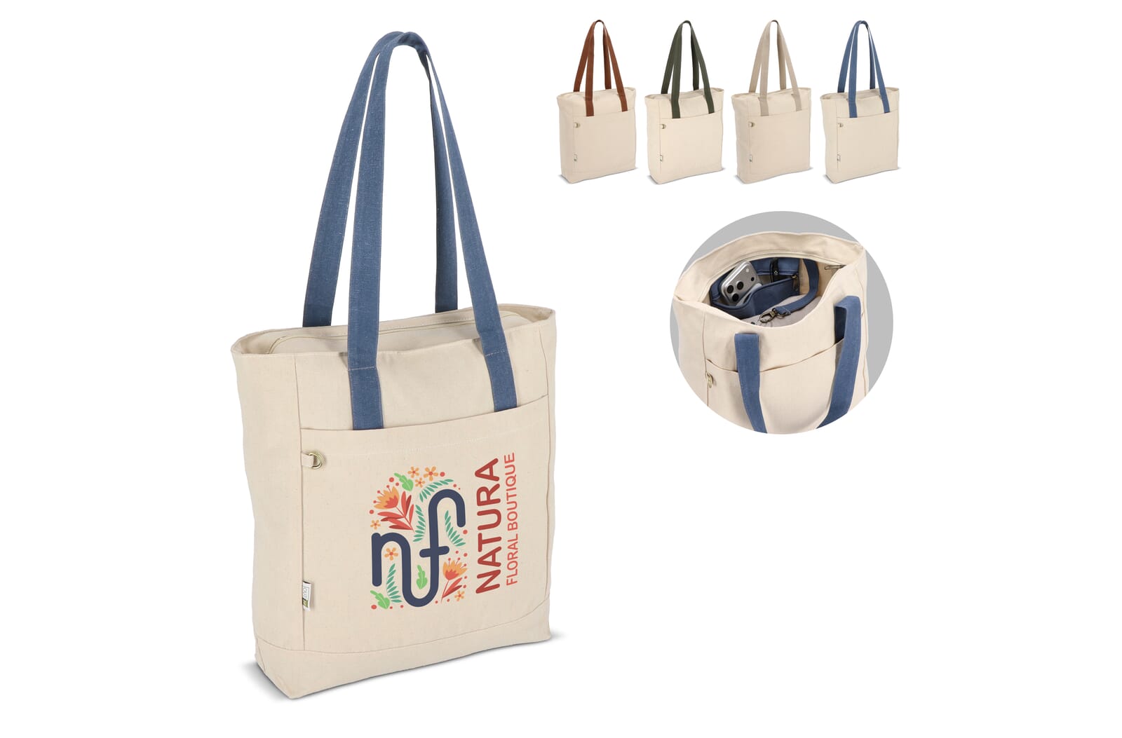 EcoRevive Canvas Tote - Derry printed with logo