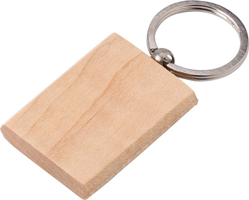 Wooden Key Holder with Metal Ring - Wingham