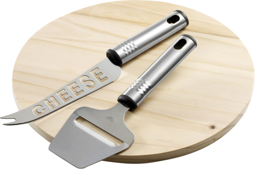 Wooden Cheese Board Set with Knife and Slicer - Curzon Park