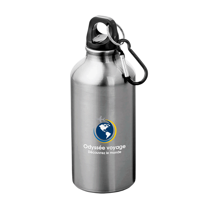 Bedruckte Trinkflasche aus Aluminium 400 ml - Aleonore