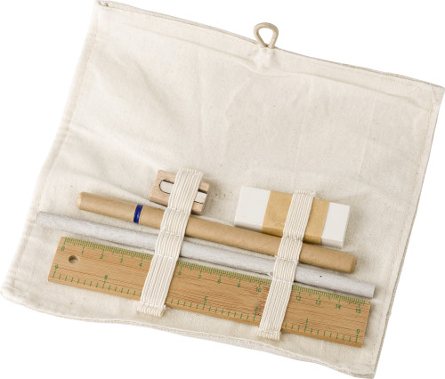 Eco-Friendly Stationery Set in Cotton Pouch - Huntly