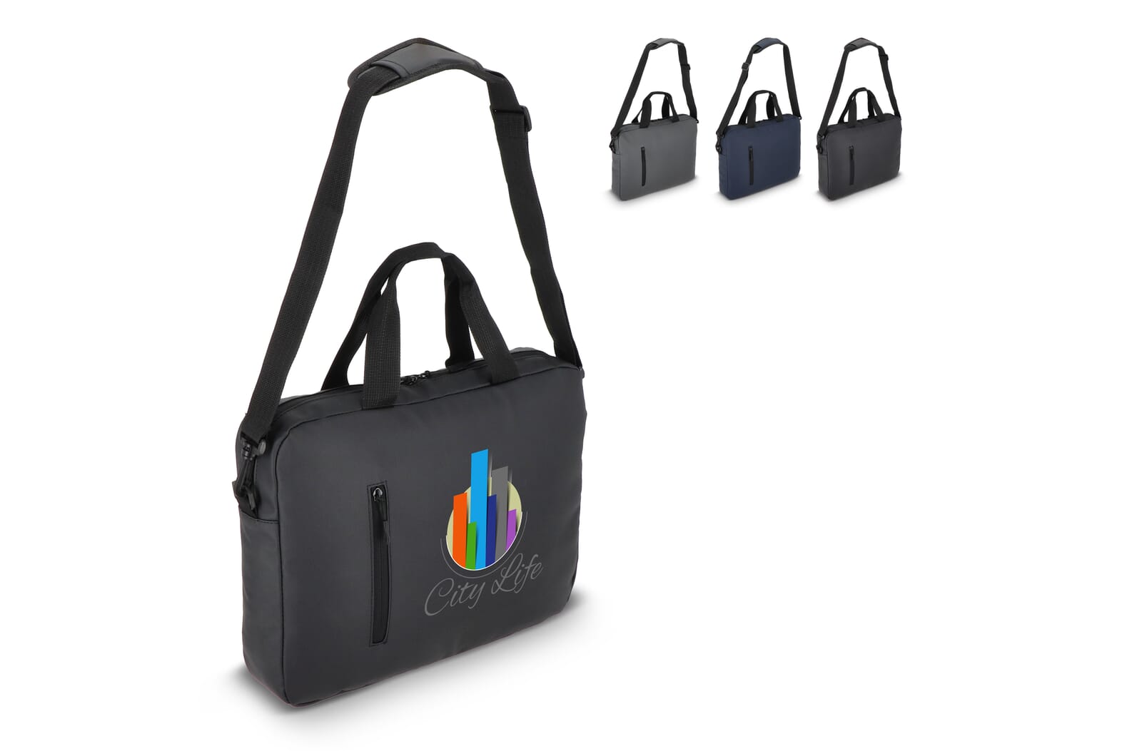 UrbanTech Laptop Messenger - Church Broughton printed with logo