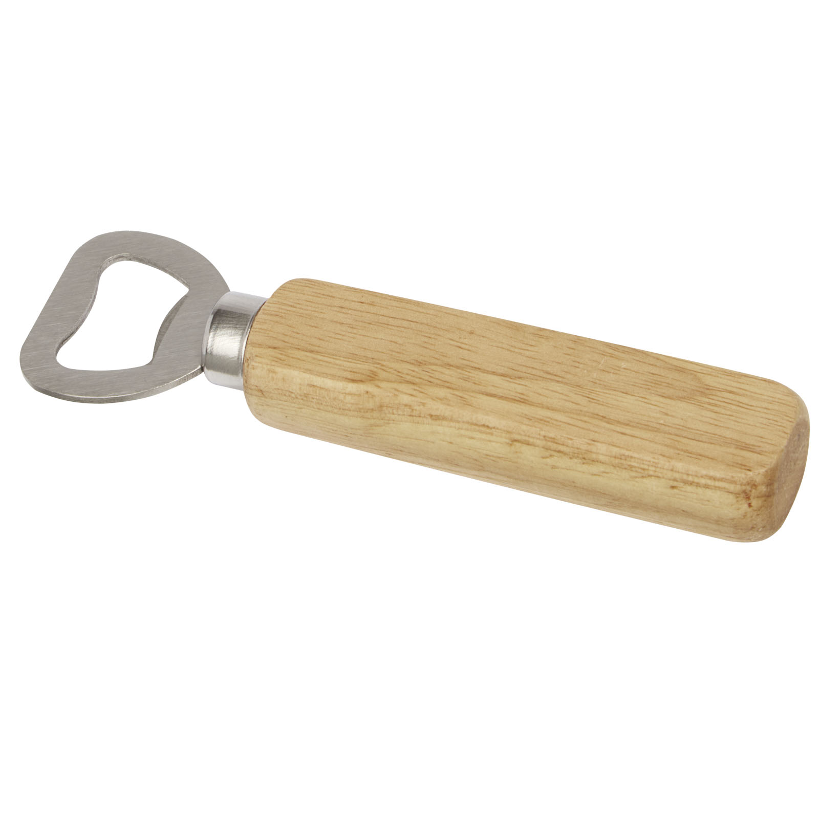 A bottle opener with a wooden surface, made of stainless steel - Batcombe
