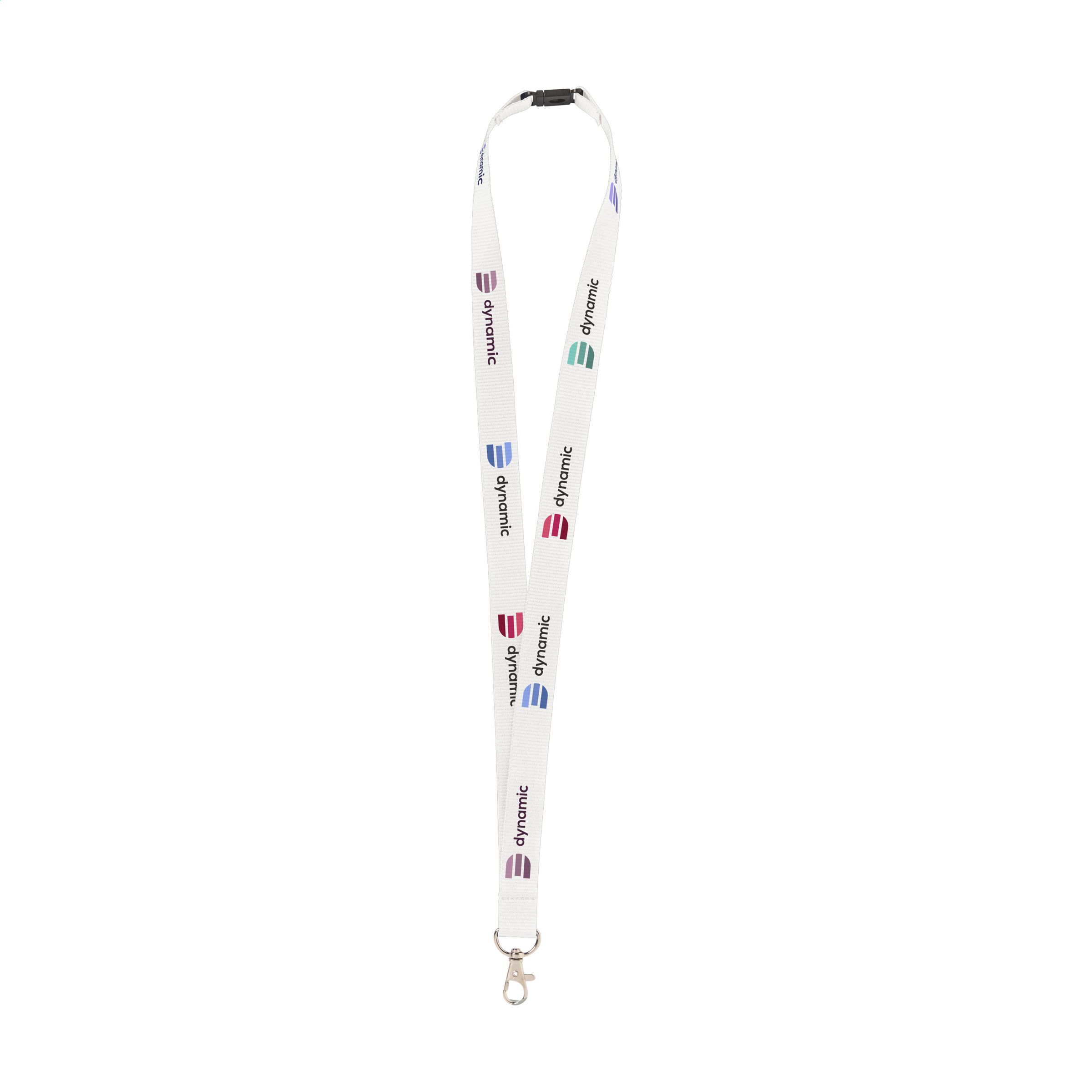 Polyester Lanyard made from Recycled PET Bottles with a Metal Carabiner - Swansea