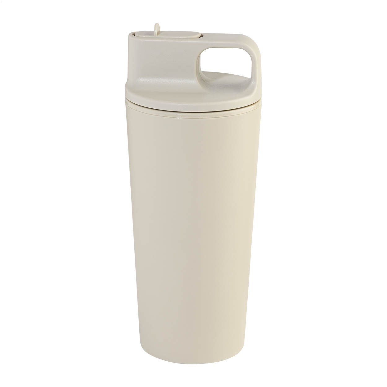 Sippulu 470 ml double-wall PP thermo cup with integrated straw, logo