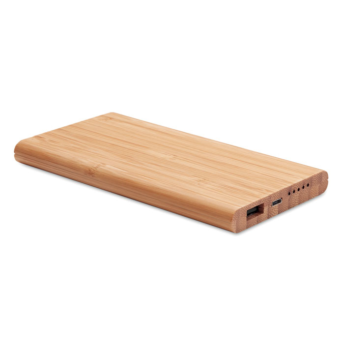 Bamboo Cased Wireless Charging Power Bank - Silsden