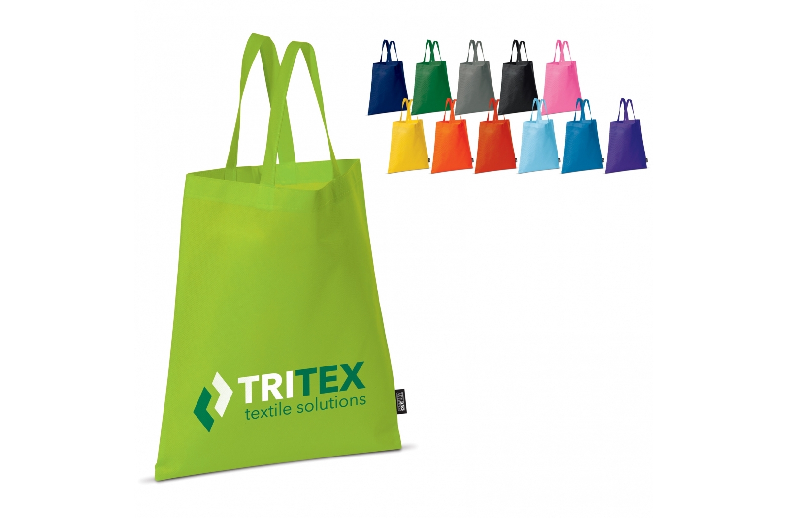 Non-Woven Short Handle Coloured Carrier Bag - Calverton