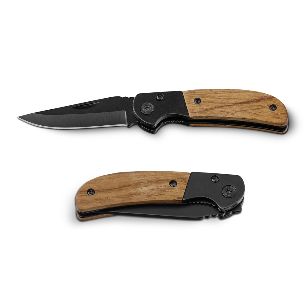 Haworth - Stainless Steel and Wood Pocket Knife with Security Lock - Woodford Green