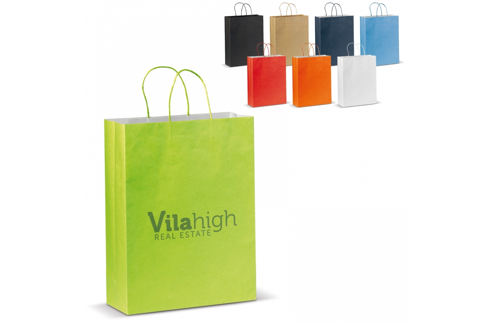 This is a large carrier bag made from eco-friendly matte paper. It also comes with twisted paper handles. - Goole