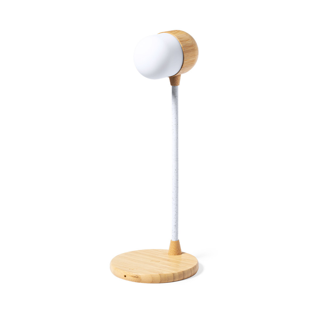 Multifunction Bamboo Lamp with Wireless Charger and Bluetooth Speaker - Hemel Hempstead