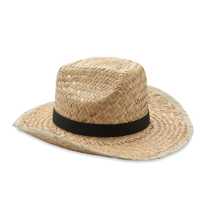Natural Straw Cowboy Hat with Polyester Band - Adstone