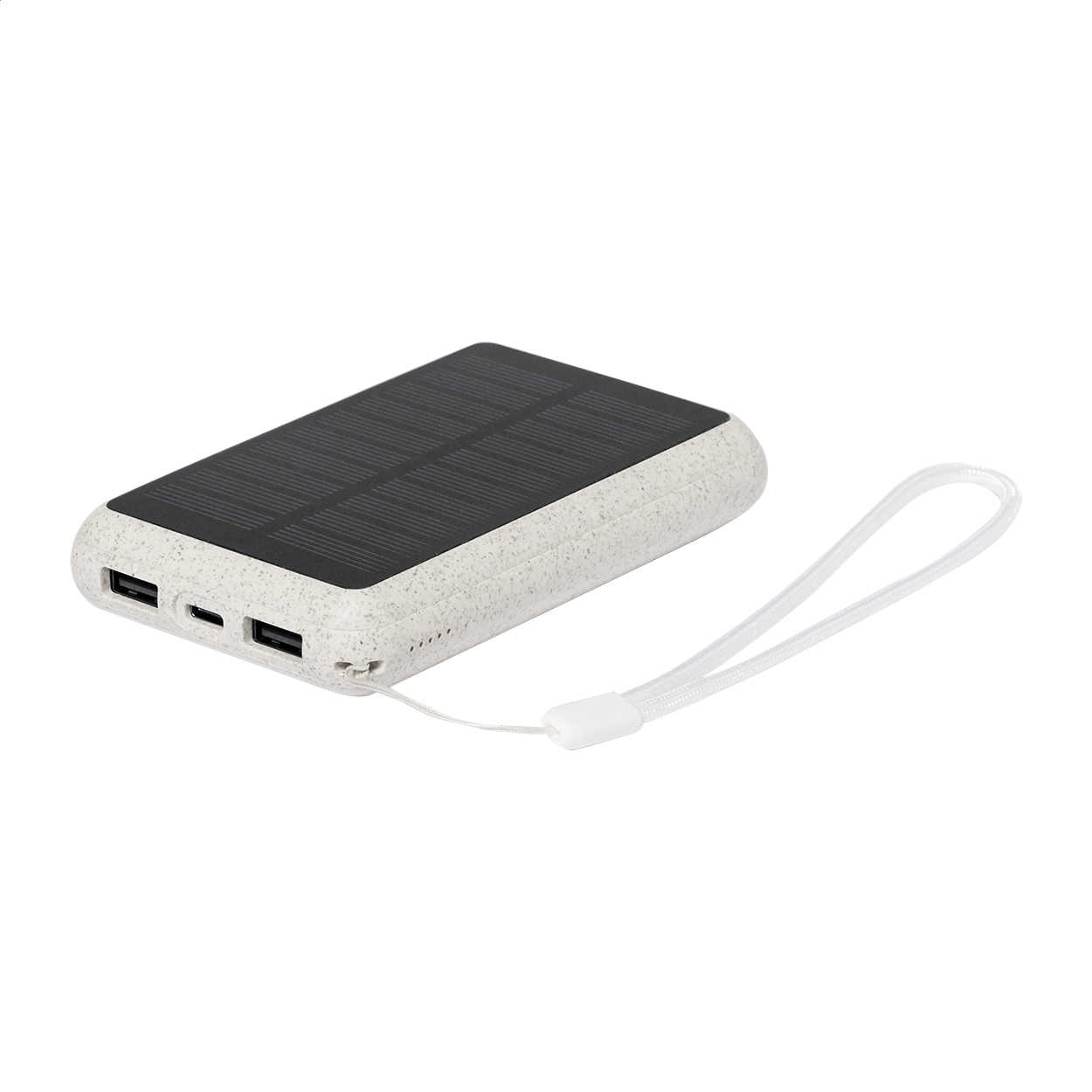Surum power bank in ecological wheat straw with 5000 mAh battery and logo printed with logo
