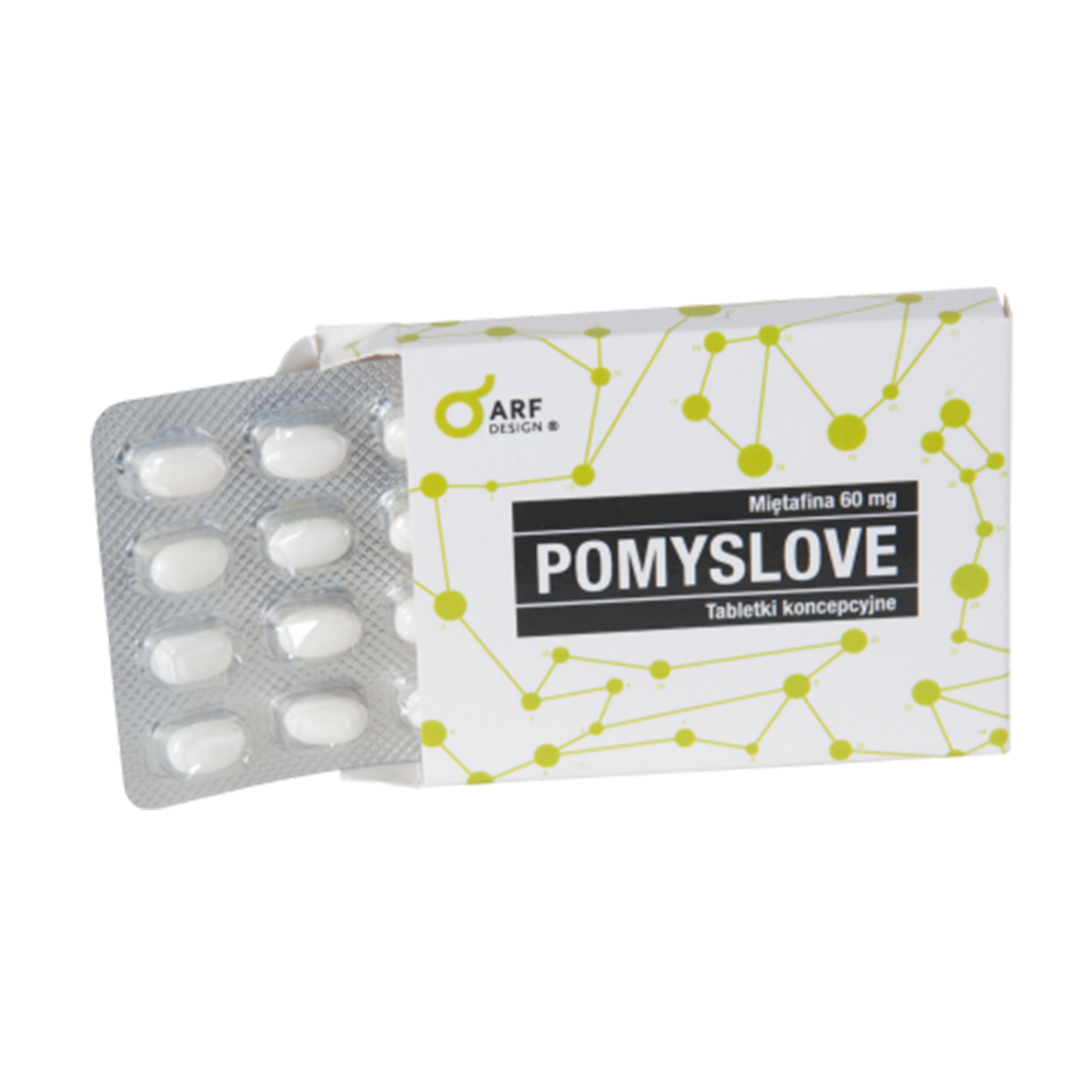 Paper box imprinted in full color, containing 16 Tak-Tik Pills - Little Chart