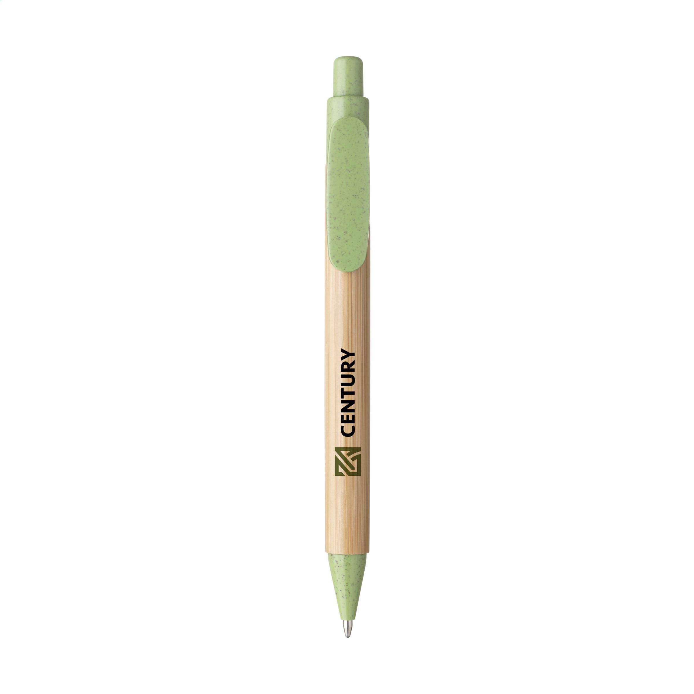 Bamboo wheat straw ballpoint pen