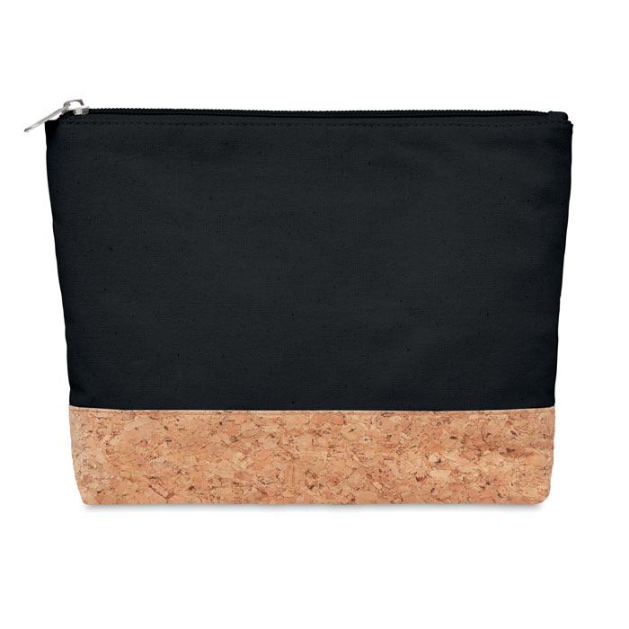 Cotton Cosmetic Bag with Cork Detail - Matfield