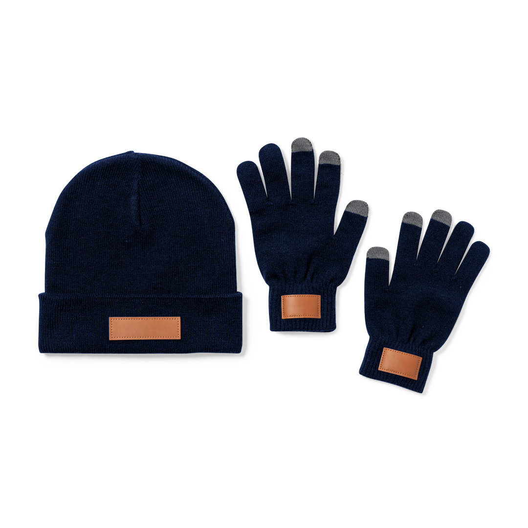 Elastic Acrylic Hat and Gloves Set - Burford - Warehorne