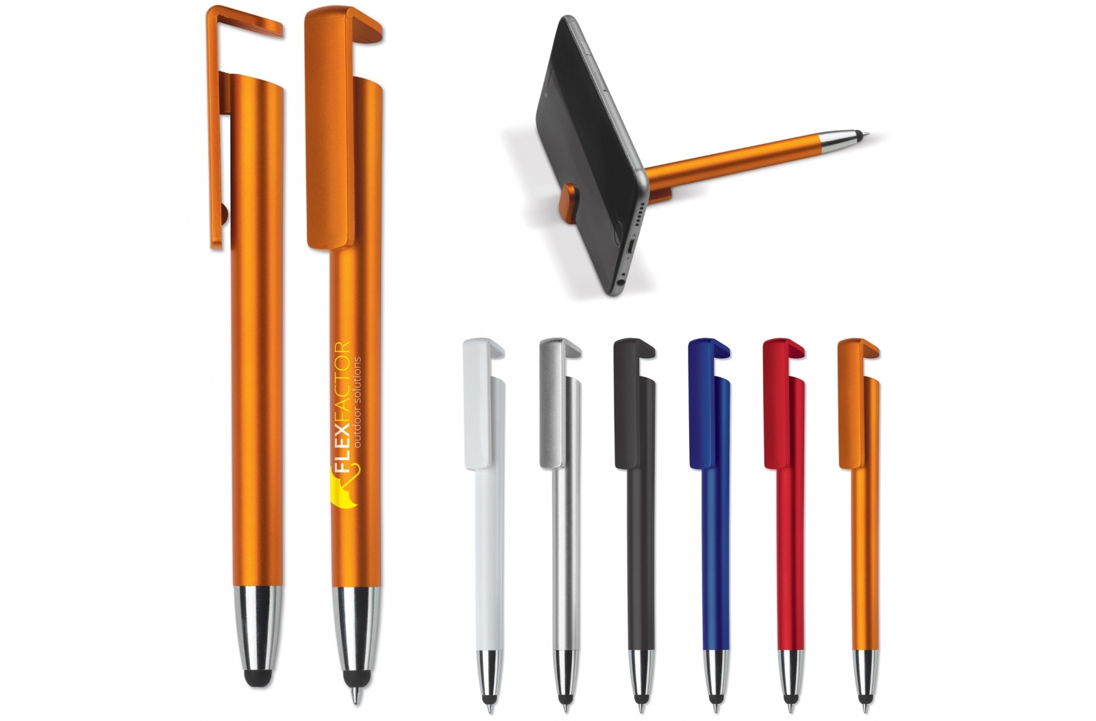 Modern 3-in-1 Ball Pen with Stylus and Phone Stand - Lechlade