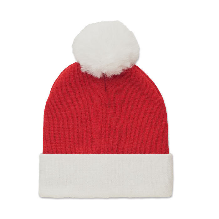 Attenborough Festive Knit Beanie with Pom Pom - Yell
