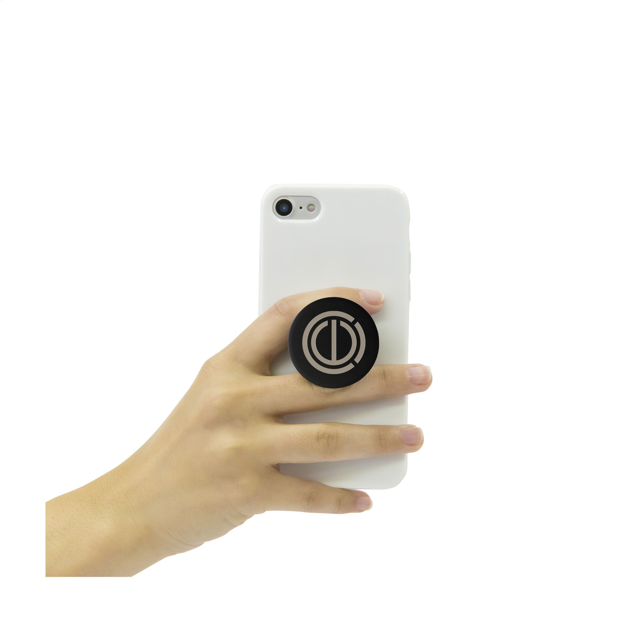 AluminiumFlex Phone Grip - Clayton-le-Moors printed with logo