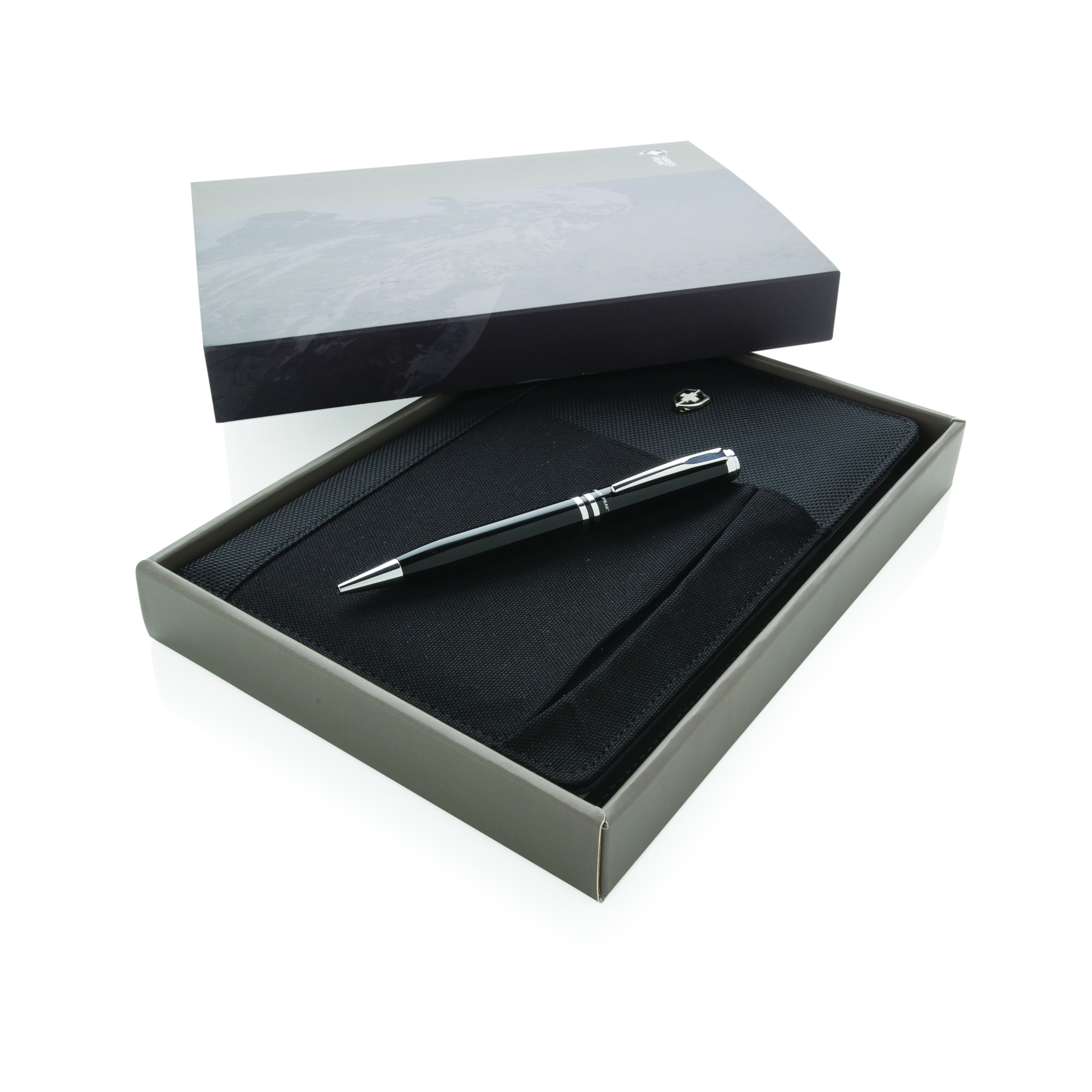 Executive Polyester Notebook Cover with Pen - Little Chart