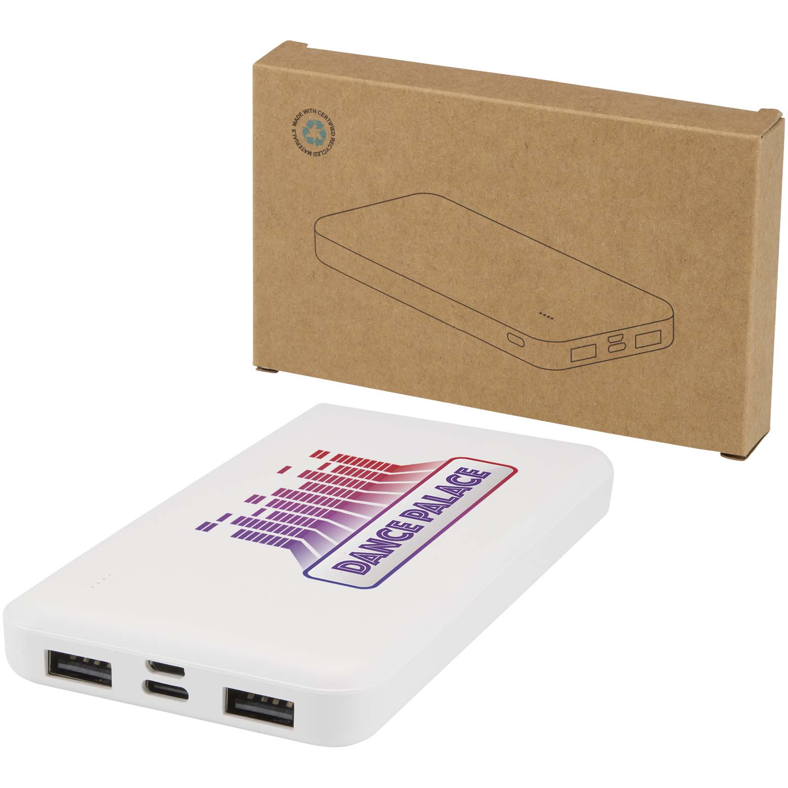 Intan power bank 10,000 mAh 10 W made of recycled plastic
