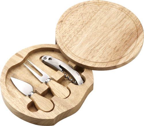 Wooden Cheese Set with Waiter's Knife and Cutting Board - Diseworth