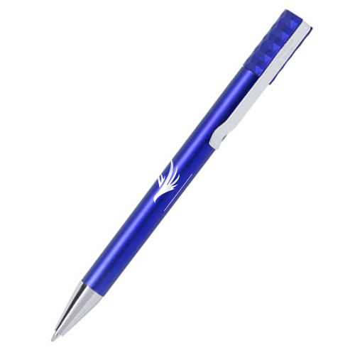 This is a metallic ballpoint pen from Alexluca. It features a push-up mechanism for easy use. - East Stoke
