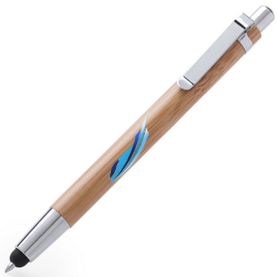Kugelschreiber bedrucken ökologisch Bambus mit Touchpen - Otsune