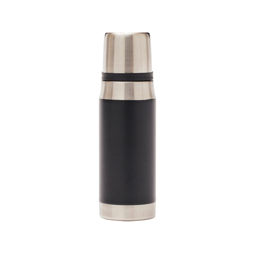 A thermos that is vacuum insulated and copper plated with a double wall design. - Kirby Wiske