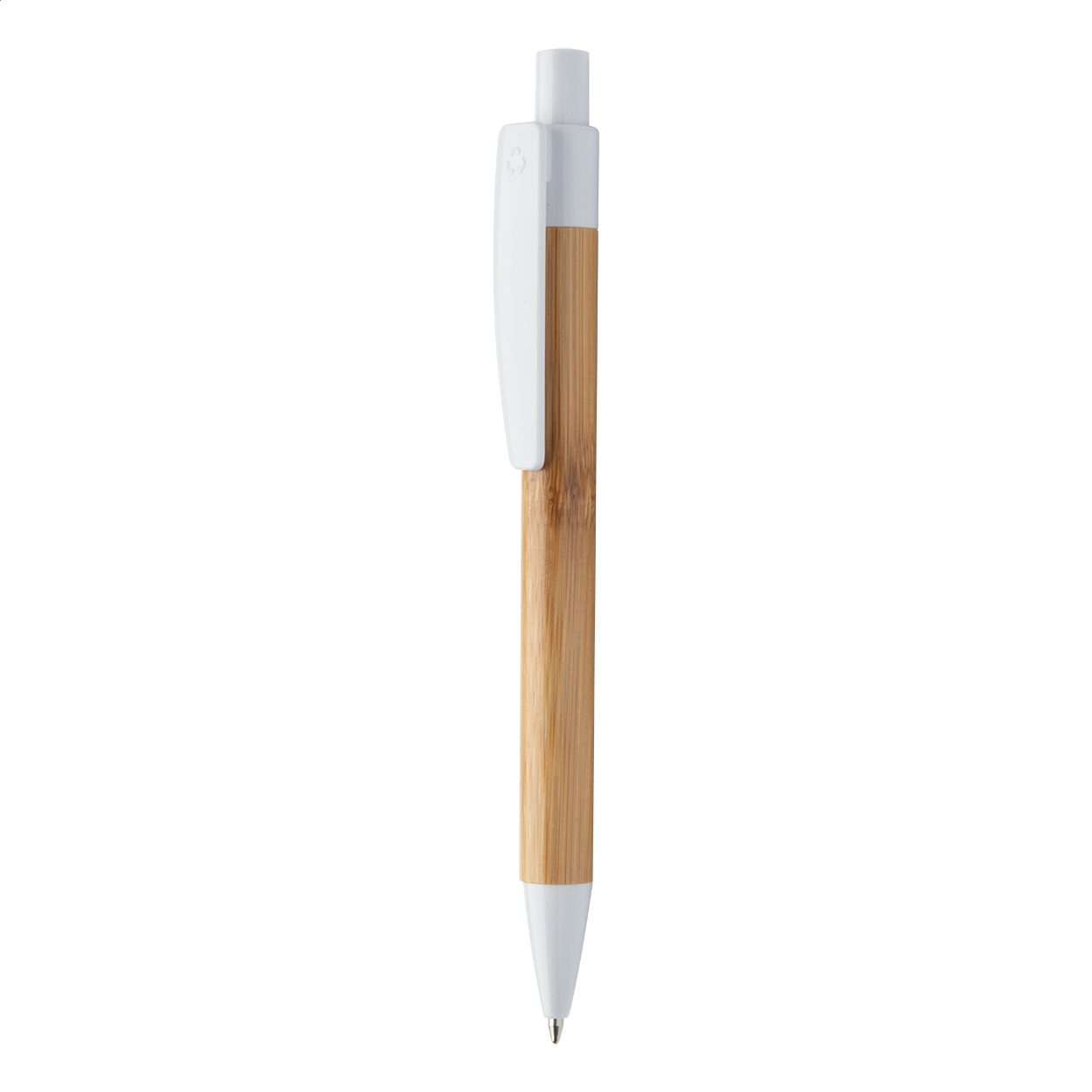 Colothic bamboo ballpoint pen with coloured clip and logo