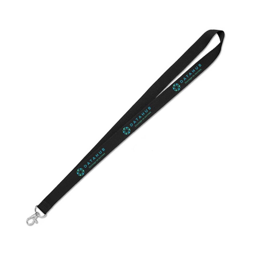 Personalisiertes Lanyard mit Metallhaken - Rho bedrucken mit Logo