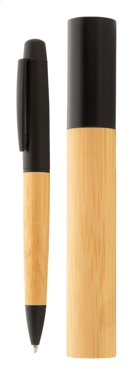 Elegant Bamboo Twist Pen - Glossop bedrukken met logo