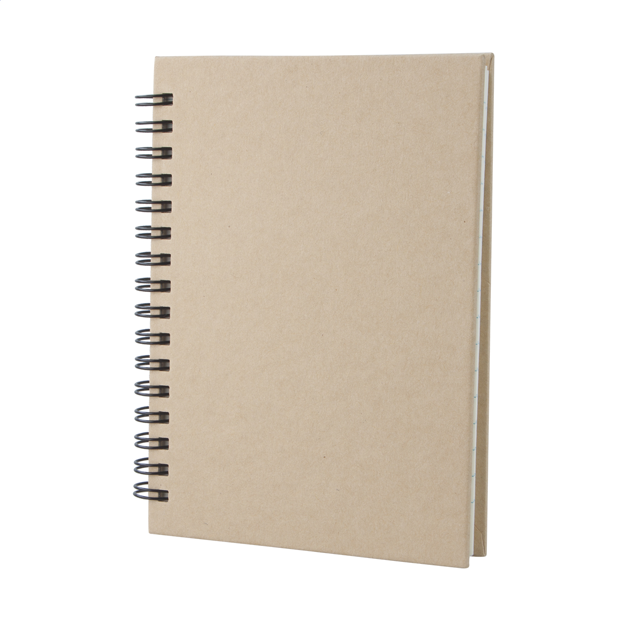Cedrus A6 recycled paper spiral notebook with 80 lined sheets, logo