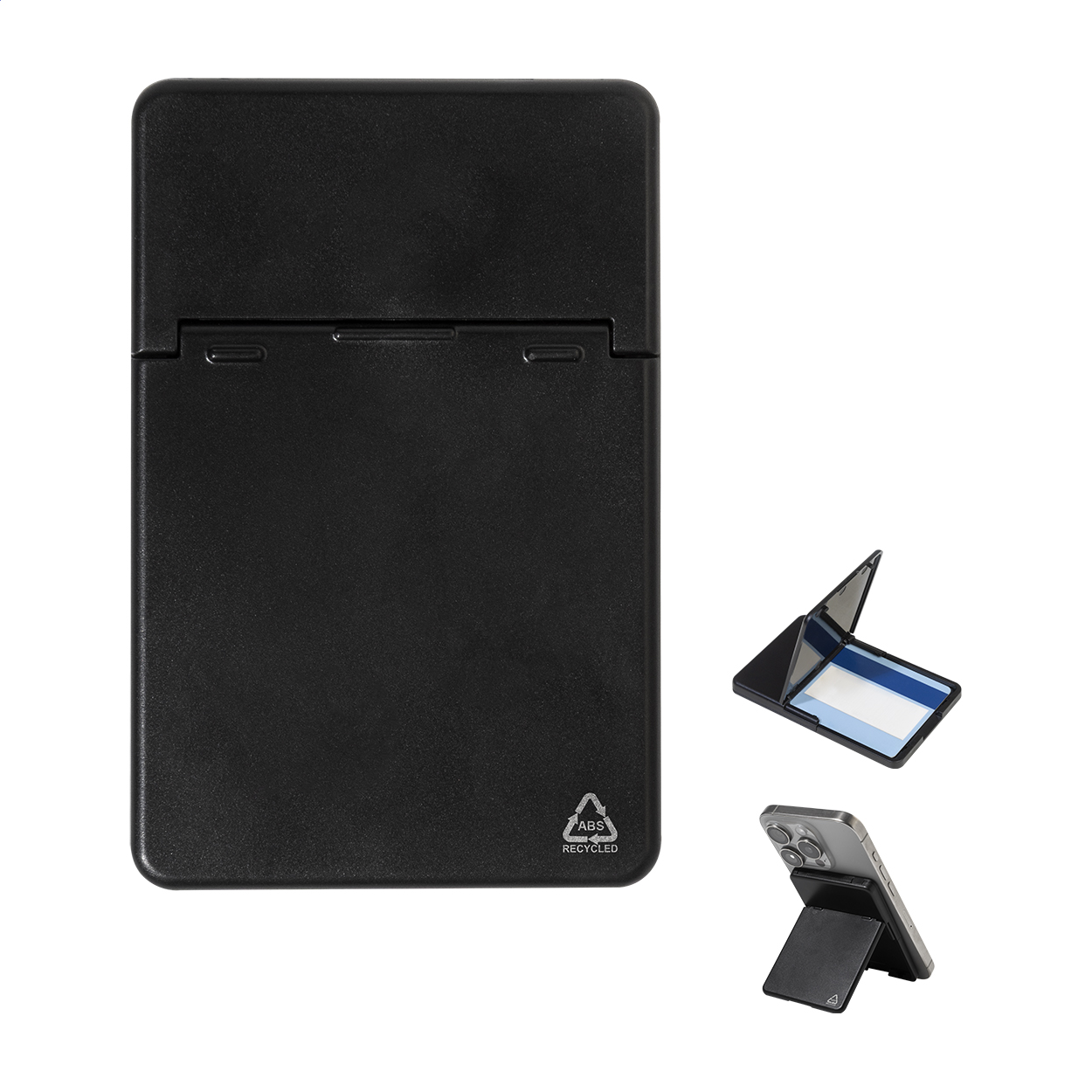 SafeSnap magnetisches RFID-Kartenetui aus recyceltem ABS mit Logo