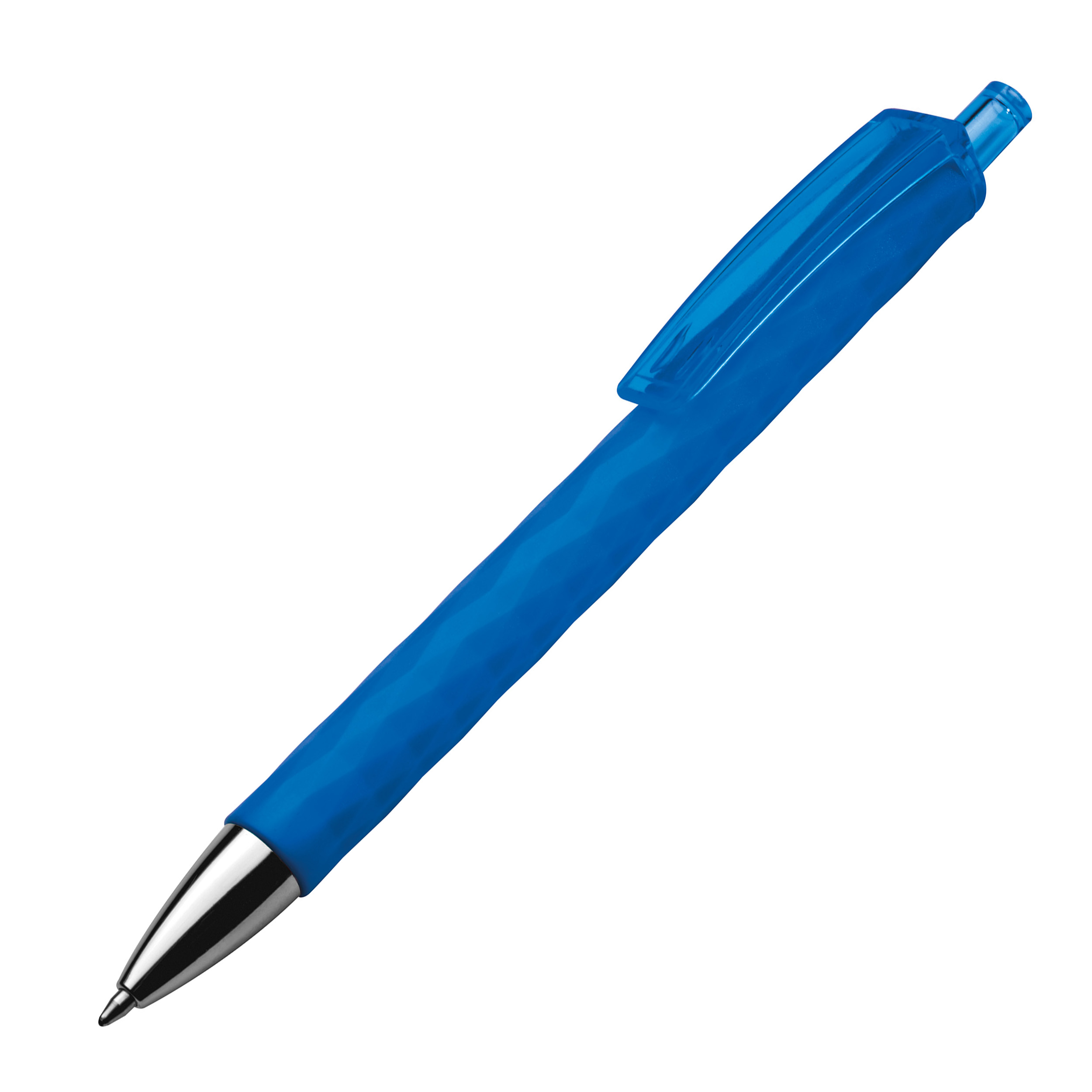 A plastic ballpoint pen with a printed Essex logo - Forest Row