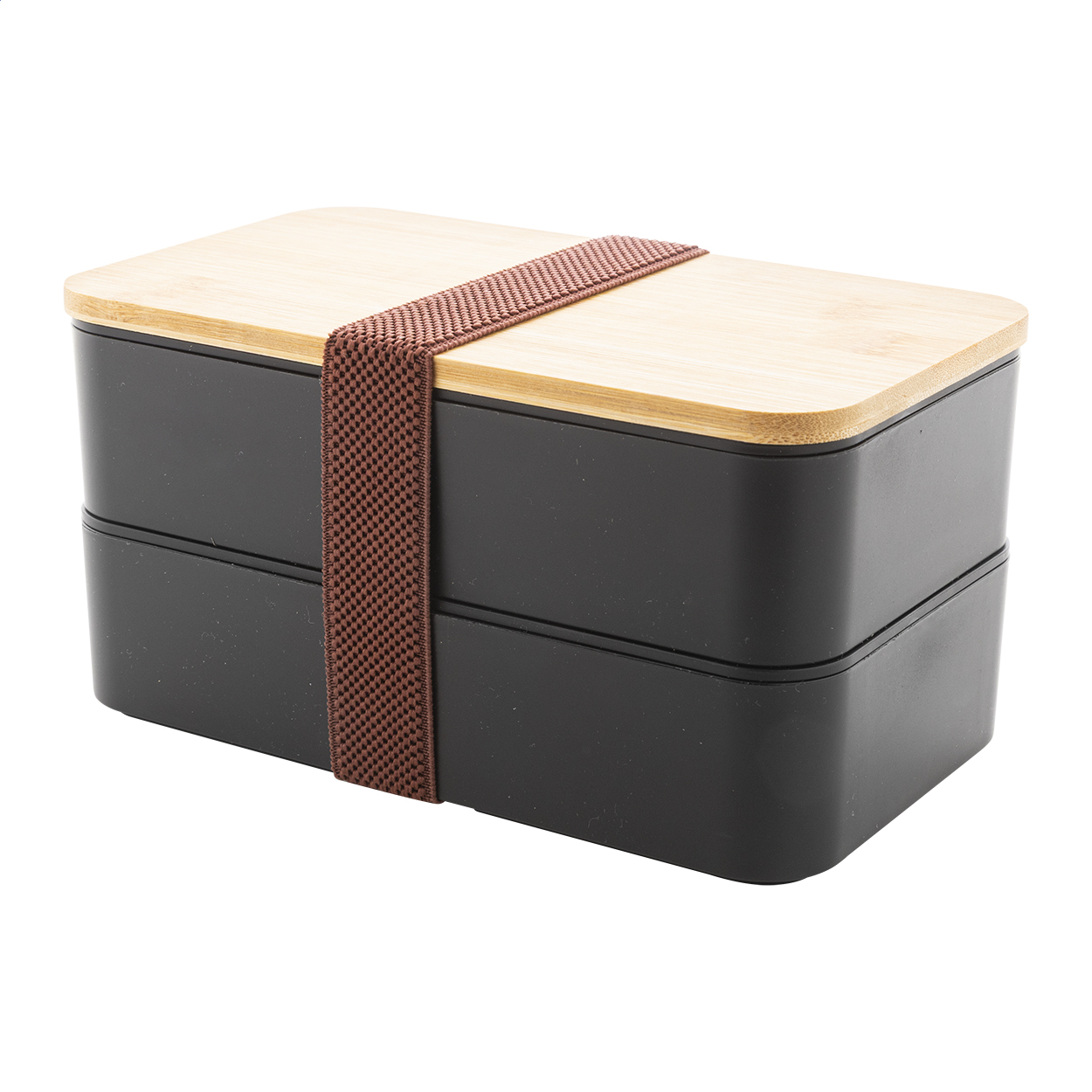 Satay PP lunch box with cutlery set and bamboo lid with your logo printed with logo