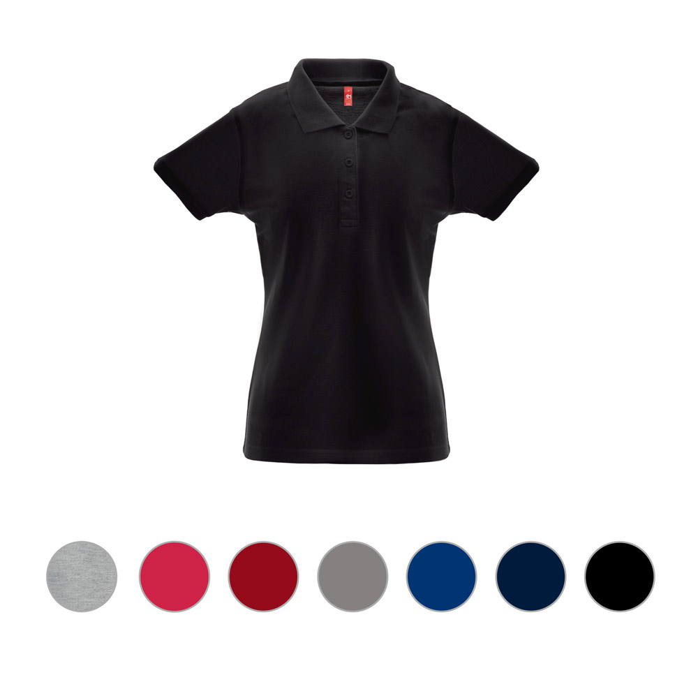 Women's piqué mesh polo shirt with adjustable waist - Woking
